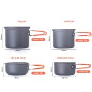 Marmita de campamento - set de 4 ollas + accesorios