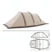 Carpa Glamping Vessel Tunnel Con Faldones 4 Personas