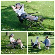 Reposera Plegable Reclinable 2 En 1 Aluminio