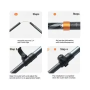 Bastones de trekking Carbono y Aluminio 5 Secciones