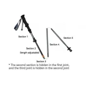 Bastones de trekking Carbono y Aluminio 5 Secciones