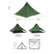 Carpa Ultraliviana Sin Varillas Spire 1 Nylon 20D