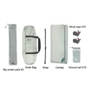 Toldo Sunrise Canopy con Parantes
