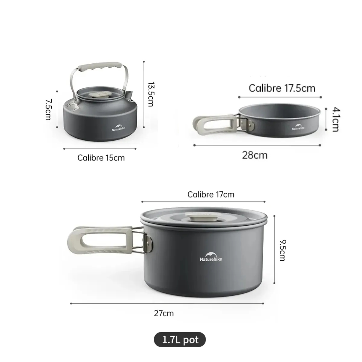 Naturehike Marmita de campamento 2-4 personas Set B