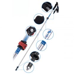 Bastones de trekking 023-Z Aluminio plegable 5 secciones