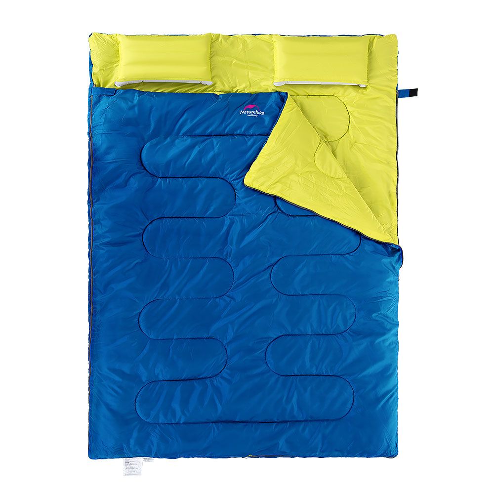 Saco de Dormir Impermeable Para 2 Personas con 2 Almohadas Saco de Dormir  Doble