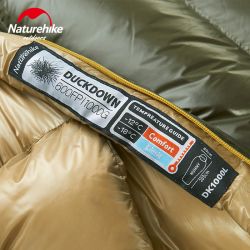 Bolsa de dormir de Duvet NH01 1Kg relleno 600PF (Límite -18°)